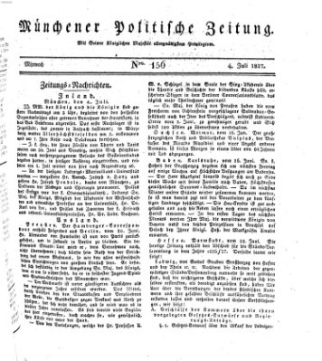 Münchener politische Zeitung (Süddeutsche Presse) Mittwoch 4. Juli 1827