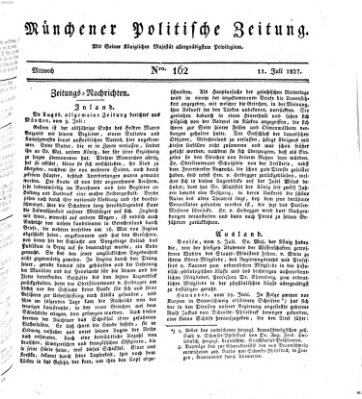 Münchener politische Zeitung (Süddeutsche Presse) Mittwoch 11. Juli 1827