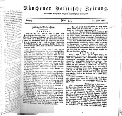 Münchener politische Zeitung (Süddeutsche Presse) Dienstag 31. Juli 1827