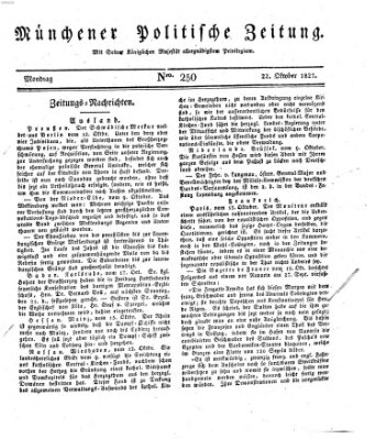 Münchener politische Zeitung (Süddeutsche Presse) Montag 22. Oktober 1827