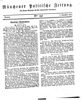 Münchener politische Zeitung (Süddeutsche Presse) Freitag 7. Dezember 1827