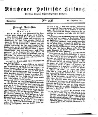 Münchener politische Zeitung (Süddeutsche Presse) Donnerstag 13. Dezember 1827