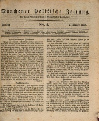 Münchener politische Zeitung (Süddeutsche Presse) Freitag 2. Januar 1835