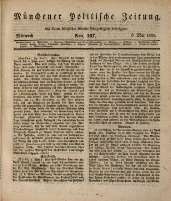 Münchener politische Zeitung (Süddeutsche Presse) Mittwoch 6. Mai 1835