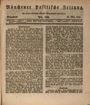 Münchener politische Zeitung (Süddeutsche Presse) Samstag 23. Mai 1835