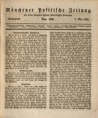 Münchener politische Zeitung (Süddeutsche Presse) Samstag 7. Mai 1836