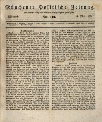 Münchener politische Zeitung (Süddeutsche Presse) Mittwoch 11. Mai 1836