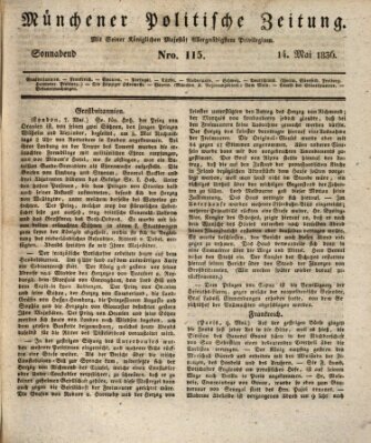 Münchener politische Zeitung (Süddeutsche Presse) Samstag 14. Mai 1836