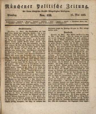 Münchener politische Zeitung (Süddeutsche Presse) Dienstag 24. Mai 1836