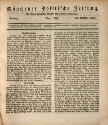 Münchener politische Zeitung (Süddeutsche Presse) Freitag 28. Oktober 1836