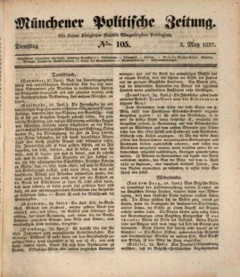 Münchener politische Zeitung (Süddeutsche Presse) Dienstag 2. Mai 1837