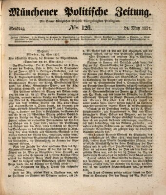 Münchener politische Zeitung (Süddeutsche Presse) Montag 29. Mai 1837