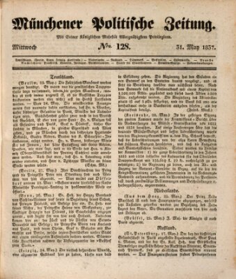 Münchener politische Zeitung (Süddeutsche Presse) Mittwoch 31. Mai 1837