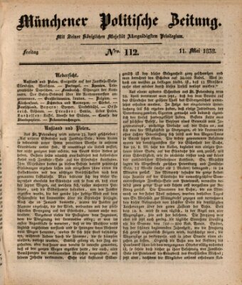 Münchener politische Zeitung (Süddeutsche Presse) Freitag 11. Mai 1838