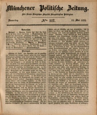 Münchener politische Zeitung (Süddeutsche Presse) Donnerstag 17. Mai 1838