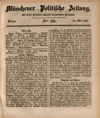 Münchener politische Zeitung (Süddeutsche Presse) Dienstag 22. Mai 1838