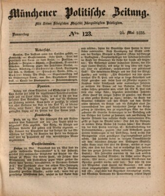 Münchener politische Zeitung (Süddeutsche Presse) Donnerstag 24. Mai 1838