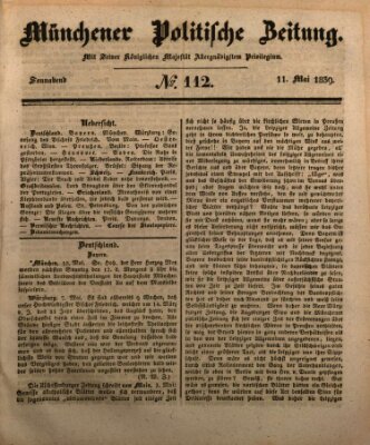 Münchener politische Zeitung (Süddeutsche Presse) Samstag 11. Mai 1839