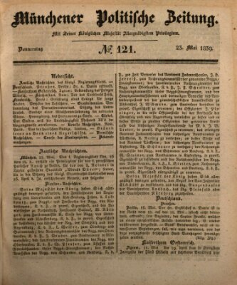 Münchener politische Zeitung (Süddeutsche Presse) Donnerstag 23. Mai 1839