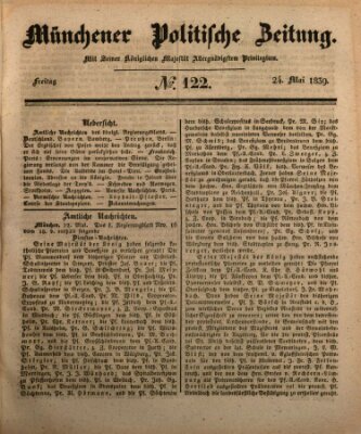 Münchener politische Zeitung (Süddeutsche Presse) Freitag 24. Mai 1839