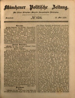 Münchener politische Zeitung (Süddeutsche Presse) Samstag 23. Mai 1840