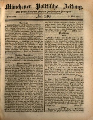 Münchener politische Zeitung (Süddeutsche Presse) Samstag 8. Mai 1841