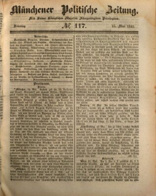 Münchener politische Zeitung (Süddeutsche Presse) Sonntag 16. Mai 1841