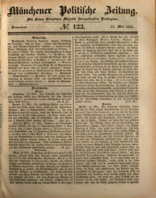 Münchener politische Zeitung (Süddeutsche Presse) Samstag 22. Mai 1841