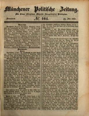 Münchener politische Zeitung (Süddeutsche Presse) Samstag 10. Juli 1841