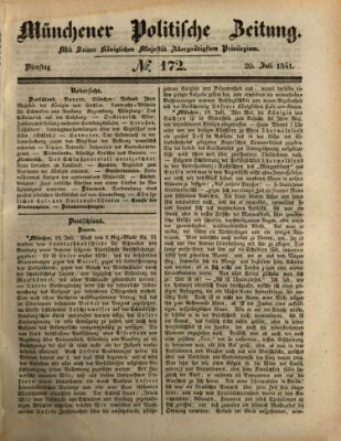 Münchener politische Zeitung (Süddeutsche Presse) Dienstag 20. Juli 1841