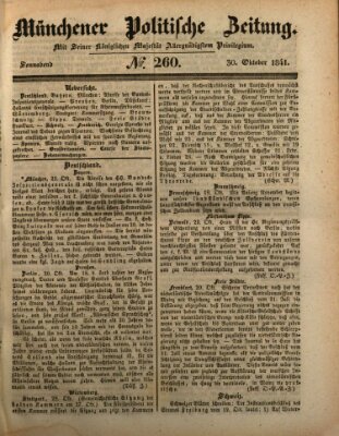 Münchener politische Zeitung (Süddeutsche Presse) Samstag 30. Oktober 1841