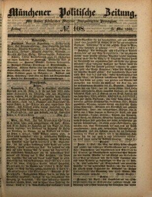 Münchener politische Zeitung (Süddeutsche Presse) Freitag 6. Mai 1842