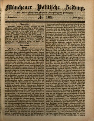 Münchener politische Zeitung (Süddeutsche Presse) Samstag 7. Mai 1842