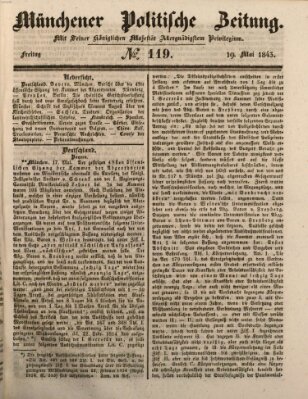 Münchener politische Zeitung (Süddeutsche Presse) Freitag 19. Mai 1843