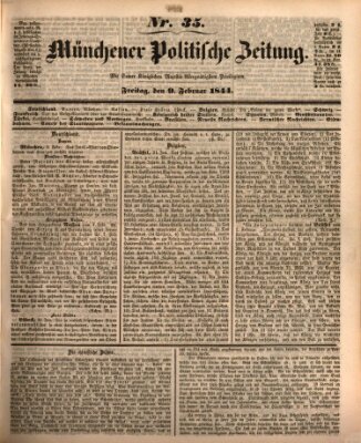 Münchener politische Zeitung (Süddeutsche Presse) Freitag 9. Februar 1844