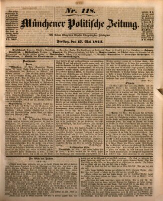 Münchener politische Zeitung (Süddeutsche Presse) Freitag 17. Mai 1844