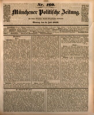 Münchener politische Zeitung (Süddeutsche Presse) Montag 8. Juli 1844