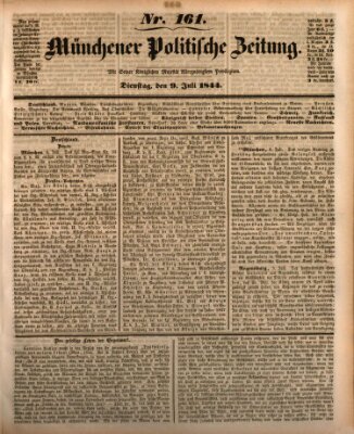 Münchener politische Zeitung (Süddeutsche Presse) Dienstag 9. Juli 1844