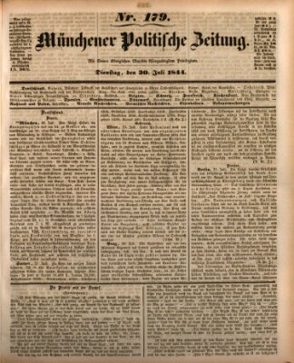 Münchener politische Zeitung (Süddeutsche Presse) Dienstag 30. Juli 1844