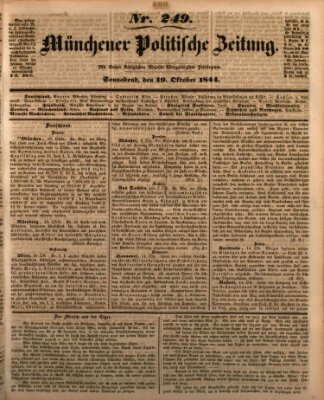 Münchener politische Zeitung (Süddeutsche Presse) Samstag 19. Oktober 1844