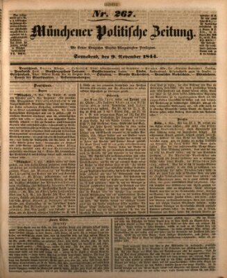 Münchener politische Zeitung (Süddeutsche Presse) Samstag 9. November 1844