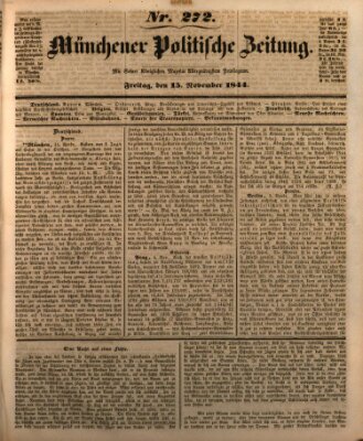 Münchener politische Zeitung (Süddeutsche Presse) Freitag 15. November 1844