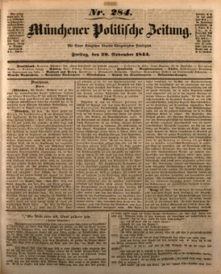 Münchener politische Zeitung (Süddeutsche Presse) Freitag 29. November 1844