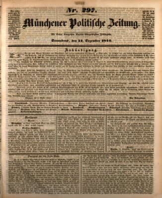 Münchener politische Zeitung (Süddeutsche Presse) Samstag 14. Dezember 1844