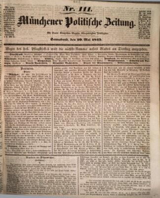 Münchener politische Zeitung (Süddeutsche Presse) Samstag 10. Mai 1845