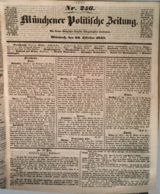 Münchener politische Zeitung (Süddeutsche Presse) Mittwoch 29. Oktober 1845