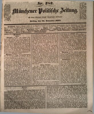 Münchener politische Zeitung (Süddeutsche Presse) Freitag 28. November 1845