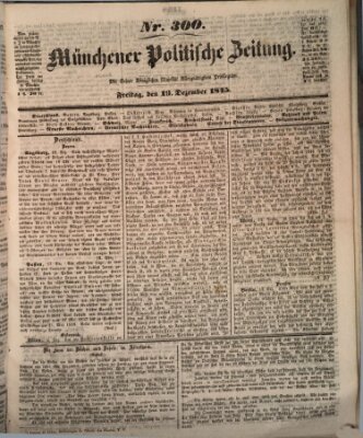 Münchener politische Zeitung (Süddeutsche Presse) Freitag 19. Dezember 1845