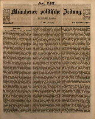 Münchener politische Zeitung (Süddeutsche Presse) Samstag 23. Oktober 1847