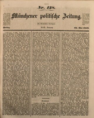 Münchener politische Zeitung (Süddeutsche Presse) Freitag 26. Mai 1848